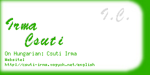 irma csuti business card